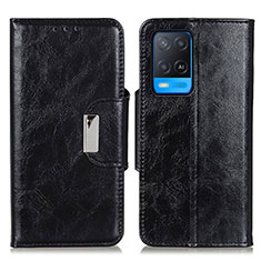 Coque Portefeuille Livre Cuir Etui Clapet N04P pour Oppo A54 4G Noir