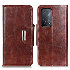 Coque Portefeuille Livre Cuir Etui Clapet N04P pour Oppo A54 5G Marron