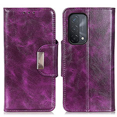 Coque Portefeuille Livre Cuir Etui Clapet N04P pour Oppo A54 5G Violet