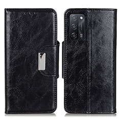 Coque Portefeuille Livre Cuir Etui Clapet N04P pour Oppo A55 5G Noir