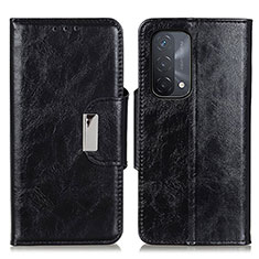 Coque Portefeuille Livre Cuir Etui Clapet N04P pour Oppo A74 5G Noir