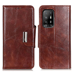 Coque Portefeuille Livre Cuir Etui Clapet N04P pour Oppo A94 5G Marron