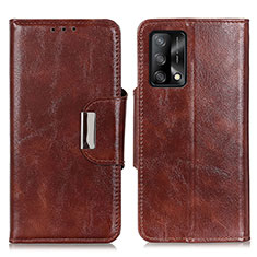 Coque Portefeuille Livre Cuir Etui Clapet N04P pour Oppo A95 4G Marron