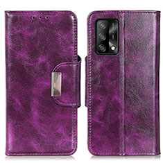 Coque Portefeuille Livre Cuir Etui Clapet N04P pour Oppo A95 4G Violet