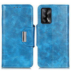 Coque Portefeuille Livre Cuir Etui Clapet N04P pour Oppo F19 Bleu Ciel