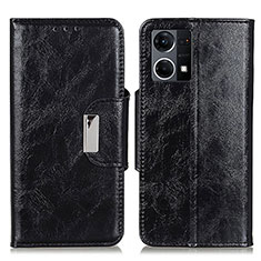 Coque Portefeuille Livre Cuir Etui Clapet N04P pour Oppo F21 Pro 4G Noir