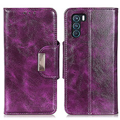 Coque Portefeuille Livre Cuir Etui Clapet N04P pour Oppo K9 Pro 5G Violet