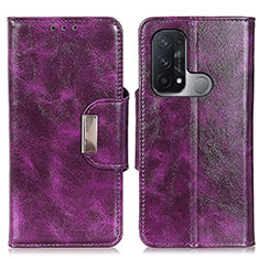 Coque Portefeuille Livre Cuir Etui Clapet N04P pour Oppo Reno5 A Violet