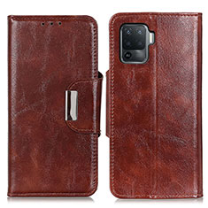 Coque Portefeuille Livre Cuir Etui Clapet N04P pour Oppo Reno5 Lite Marron