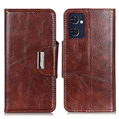 Coque Portefeuille Livre Cuir Etui Clapet N04P pour Oppo Reno7 5G Marron