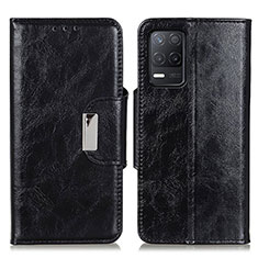 Coque Portefeuille Livre Cuir Etui Clapet N04P pour Realme 8 5G Noir