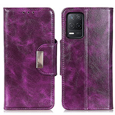 Coque Portefeuille Livre Cuir Etui Clapet N04P pour Realme 8 5G Violet