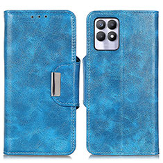 Coque Portefeuille Livre Cuir Etui Clapet N04P pour Realme 8i Bleu Ciel