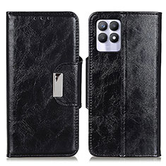 Coque Portefeuille Livre Cuir Etui Clapet N04P pour Realme 8i Noir