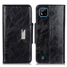 Coque Portefeuille Livre Cuir Etui Clapet N04P pour Realme C11 (2021) Noir