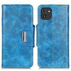 Coque Portefeuille Livre Cuir Etui Clapet N04P pour Samsung Galaxy A03 Bleu Ciel