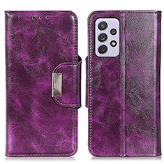 Coque Portefeuille Livre Cuir Etui Clapet N04P pour Samsung Galaxy A73 5G Violet