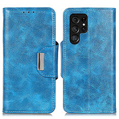 Coque Portefeuille Livre Cuir Etui Clapet N04P pour Samsung Galaxy S21 Ultra 5G Bleu Ciel