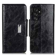 Coque Portefeuille Livre Cuir Etui Clapet N04P pour Samsung Galaxy S23 Ultra 5G Noir