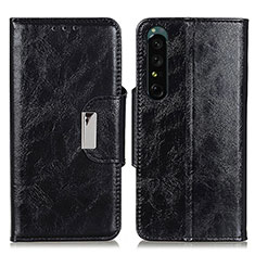 Coque Portefeuille Livre Cuir Etui Clapet N04P pour Sony Xperia 1 III Noir