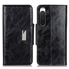 Coque Portefeuille Livre Cuir Etui Clapet N04P pour Sony Xperia 10 IV Noir