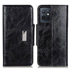 Coque Portefeuille Livre Cuir Etui Clapet N04P pour Vivo Y52t 5G Noir