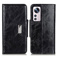 Coque Portefeuille Livre Cuir Etui Clapet N04P pour Xiaomi Mi 12 5G Noir