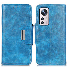 Coque Portefeuille Livre Cuir Etui Clapet N04P pour Xiaomi Mi 12 Lite 5G Bleu Ciel