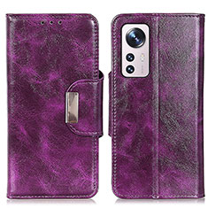 Coque Portefeuille Livre Cuir Etui Clapet N04P pour Xiaomi Mi 12S Pro 5G Violet