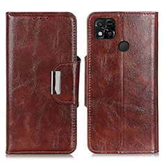 Coque Portefeuille Livre Cuir Etui Clapet N04P pour Xiaomi POCO C3 Marron