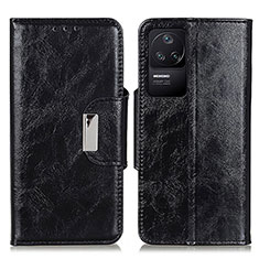 Coque Portefeuille Livre Cuir Etui Clapet N04P pour Xiaomi Poco F4 5G Noir