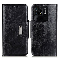 Coque Portefeuille Livre Cuir Etui Clapet N04P pour Xiaomi Redmi 10 Power Noir