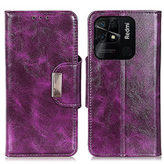 Coque Portefeuille Livre Cuir Etui Clapet N04P pour Xiaomi Redmi 10C 4G Violet