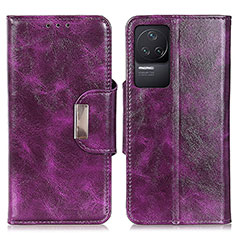 Coque Portefeuille Livre Cuir Etui Clapet N04P pour Xiaomi Redmi K50 5G Violet