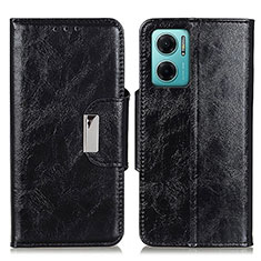 Coque Portefeuille Livre Cuir Etui Clapet N04P pour Xiaomi Redmi Note 11E 5G Noir