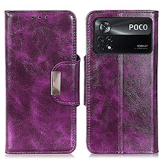 Coque Portefeuille Livre Cuir Etui Clapet N04P pour Xiaomi Redmi Note 11E Pro 5G Violet