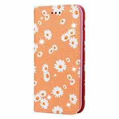 Coque Portefeuille Livre Cuir Etui Clapet N05 pour Samsung Galaxy Note 20 5G Orange