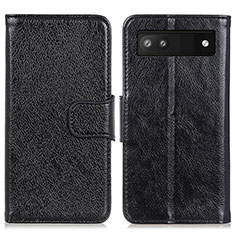 Coque Portefeuille Livre Cuir Etui Clapet N05P pour Google Pixel 7a 5G Noir