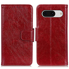 Coque Portefeuille Livre Cuir Etui Clapet N05P pour Google Pixel 8a 5G Rouge