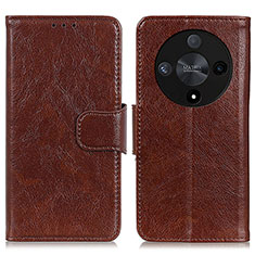 Coque Portefeuille Livre Cuir Etui Clapet N05P pour Huawei Honor Magic6 Lite 5G Marron