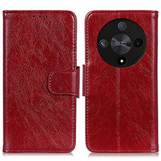 Coque Portefeuille Livre Cuir Etui Clapet N05P pour Huawei Honor Magic6 Lite 5G Rouge