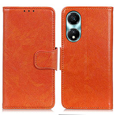 Coque Portefeuille Livre Cuir Etui Clapet N05P pour Huawei Honor X5 Plus Orange