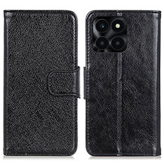 Coque Portefeuille Livre Cuir Etui Clapet N05P pour Huawei Honor X6a Noir