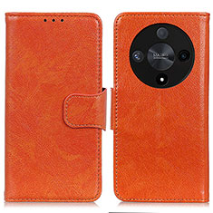 Coque Portefeuille Livre Cuir Etui Clapet N05P pour Huawei Honor X9b 5G Orange