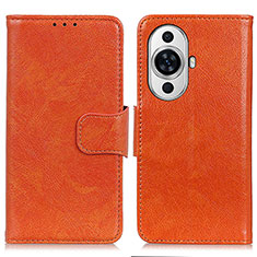 Coque Portefeuille Livre Cuir Etui Clapet N05P pour Huawei Nova 11 Ultra Orange