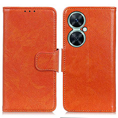 Coque Portefeuille Livre Cuir Etui Clapet N05P pour Huawei Nova 11i Orange