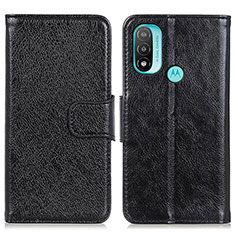 Coque Portefeuille Livre Cuir Etui Clapet N05P pour Motorola Moto E20 Noir