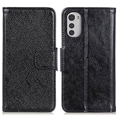 Coque Portefeuille Livre Cuir Etui Clapet N05P pour Motorola Moto E32s Noir