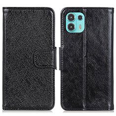 Coque Portefeuille Livre Cuir Etui Clapet N05P pour Motorola Moto Edge 20 Lite 5G Noir