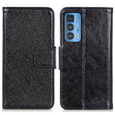 Coque Portefeuille Livre Cuir Etui Clapet N05P pour Motorola Moto Edge 20 Pro 5G Noir